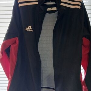 Adidas Men's Black and Red Jacket